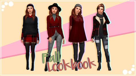 Fall Lookbook 37 Cc Links The Sims 4 Create A Sim Youtube