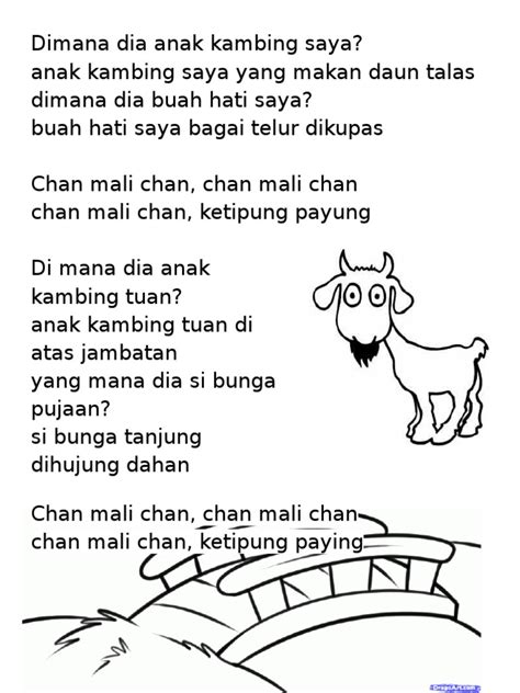 Saya anak malaysia ( 4x ). Lagu Anak Kambing Saya Lirik - Blog Spots