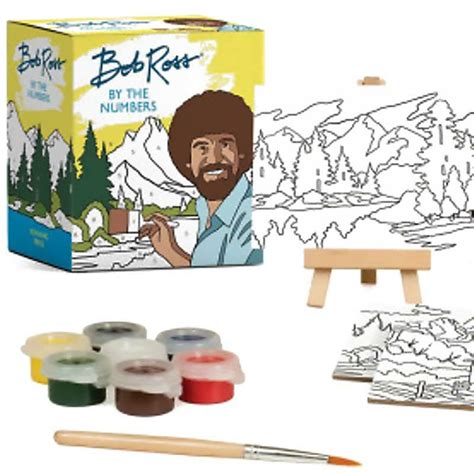 Mini Bob Ross By The Numbers Painting Kit By Running Press Perpetual Kid