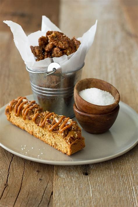 Salted Caramel And Candied Pecan Biscotti Crunchy Candied Pecans A Sweet Caramel Drizzle And A