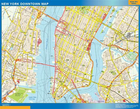 Mapa Nueva York Downtown Grande Mapas Grandes De Pared De Espa A Y El