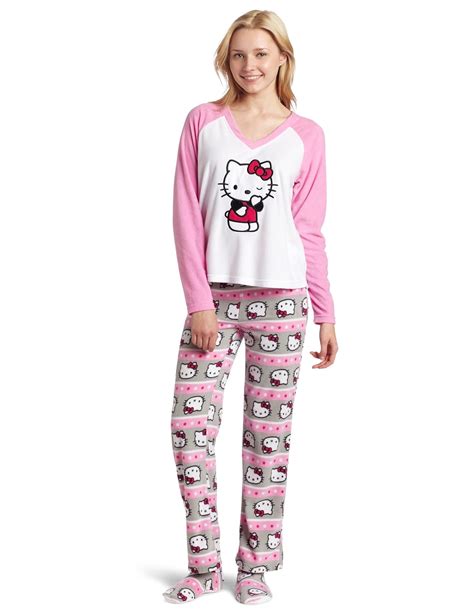 Hello Kitty Pajamas Hello Kitty Women 3 Piece 2940