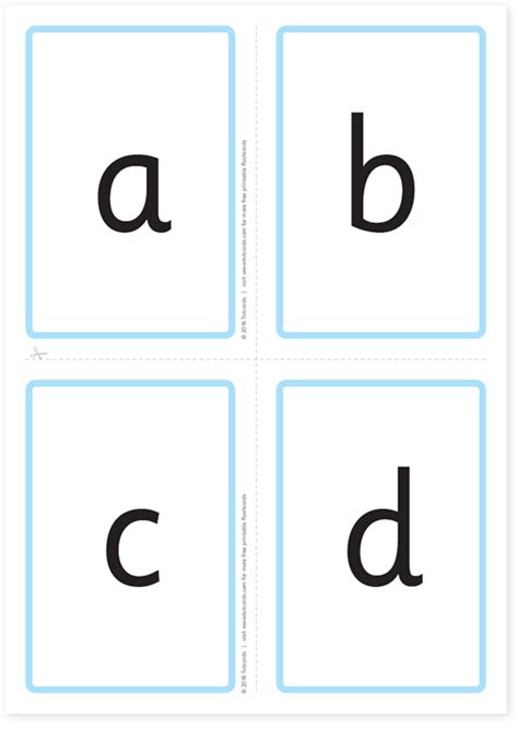 Free Printable Printable Lowercase Alphabet Flash Cards