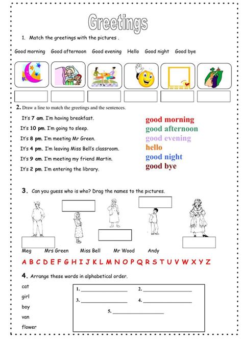 Greetings interactive and downloadable worksheet. You can do the ...