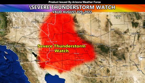 Severe Thunderstorm Watch Arizona Weather Force