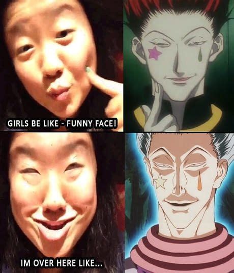 Hisoka S Face Funny Anime Memes Funny Hisoka Funny Anime Pics