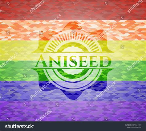 Aniseed Lgbt Colors Emblem Royalty Free Stock Vector 1378524791