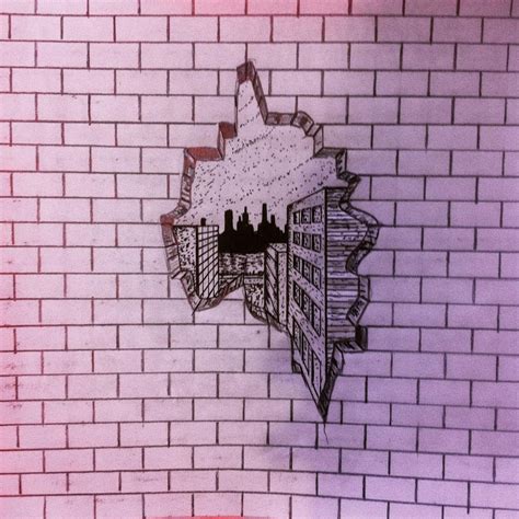 How to draw a whole in a brick wall: Cracked Brick Wall Drawing at GetDrawings | Free download