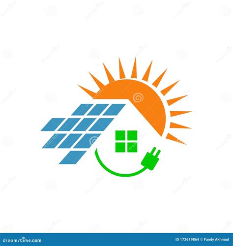 Sun And Roof Design Template Solar Power Logo Vector Icon Illustration