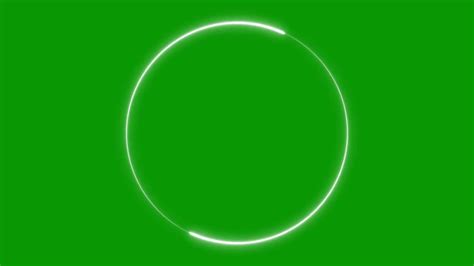 White Circle Turning Neon Effect Green Screen Chroma Key No My Xxx Hot Girl