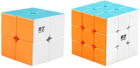 Coogam Qiyi Speed Cube Bundle 2x2 3x3 Magic Set Qidi S Warrior W