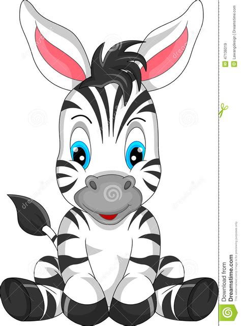 Cute Zebra Cartoon Stock Vector Illustration Of Hoof 47136019