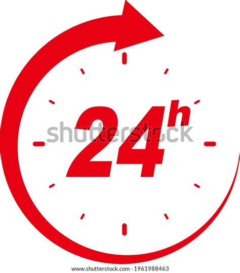 24 Hours Clock Arrow Vector Icons Stock Vector Royalty Free