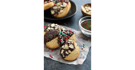 They are easy to make, and and by the way, 1/2 cup white sugar is more than enough for 1 2/3 cups of flour because you will be sprinkling each cookie with powdered sugar in the end. Shortbread Almond Flour Cookies | The Best Christmas Cookie Recipes of 2019 | POPSUGAR Food Photo 50