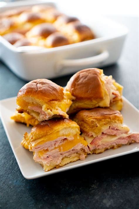 #ad Easy party prep! These Turkey & Ham Hawaiian sliders are made with