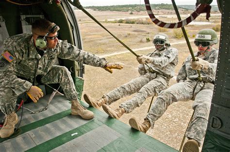 Fort Hood Air Assault School Conducts Rappel Testing Out Of Uh 60 Black