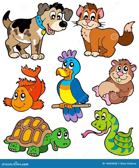 Coleção Dos Desenhos Animados Do Animal De Estimação Ilustração Do