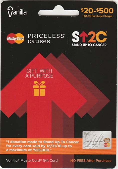 Make purchases everywhere mastercard debit is accepted. Buy MasterCard gift cards and Stand Up To Cancer ...