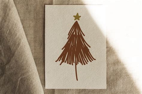 Modern And Messy Christmas Tree Illustrations Clip Art By