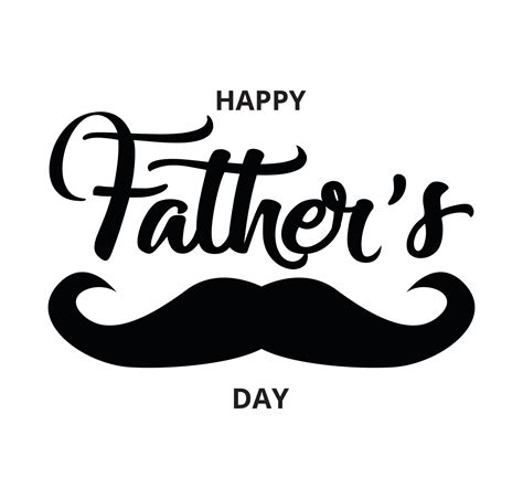 Happy Fathers Day On White Background With A Mustache Love Dad Concept