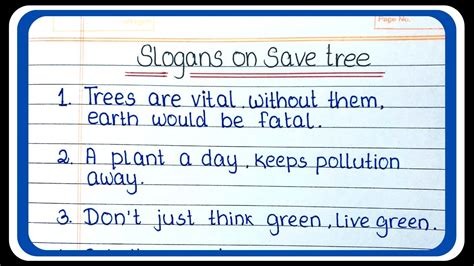 Slogans On Save Trees In English Save Trees Slogans In English Save