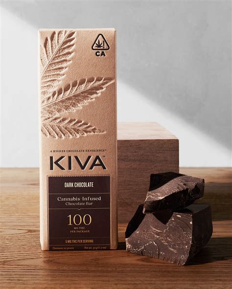 Kiva Bar Dark Chocolate Cannabis Edible Kiva Confections