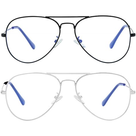 blue light blocking aviator glasses for women men