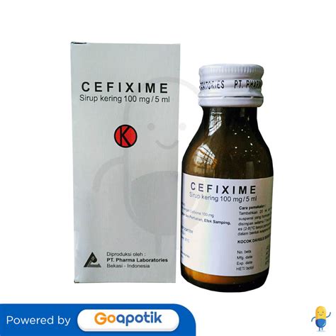 Cefixime Pharma 100 Mg5 Ml Dry Syrup 30 Ml Kegunaan Efek Samping