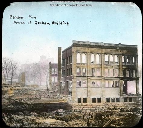 Ruins Of Graham Building Bangor Fire 1911 Maine Memory Network