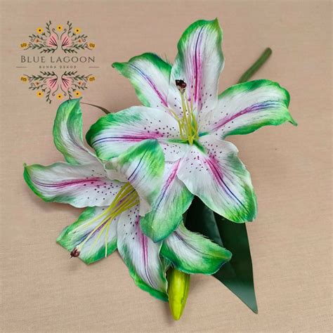 Jual Artificial Tiger Lily Flower Latex Bunga Lili Palsu Bahan Lateks