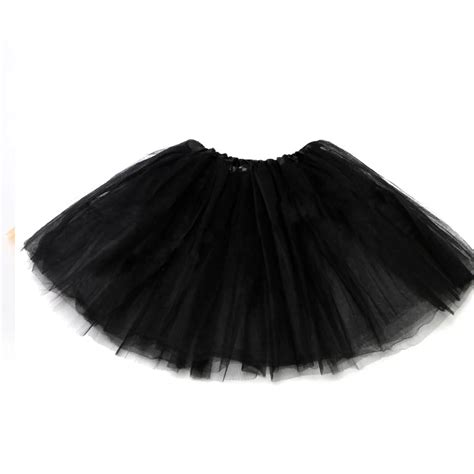 Black Tutu Skirt Girls Ballet Skirt Chiffon Knee Length Pettiskirt