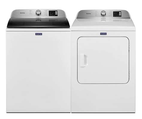 Maytag Top Load Washer And Electric Dryer Set In White The Home Depot