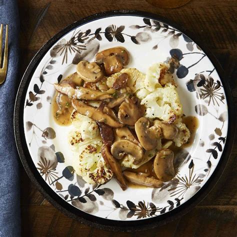 Vegan Cauliflower Steaks With Mushroom Gravy Recipe