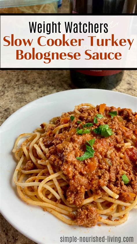 Slow Cooker Turkey Bolognese Sauce Simple Nourished Living