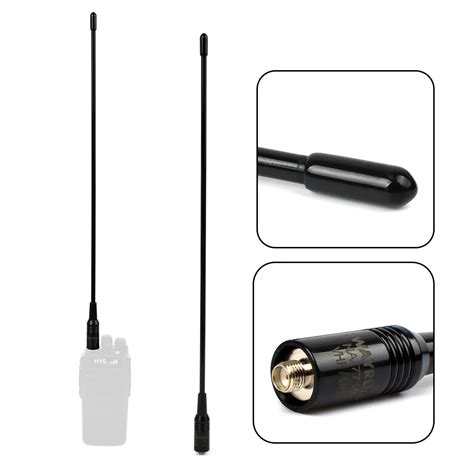 Hys Na 771b Sma Female Frp Walkie Talkie Antenna Dual Band 144430mhz Ham Handheld Two Way Radio