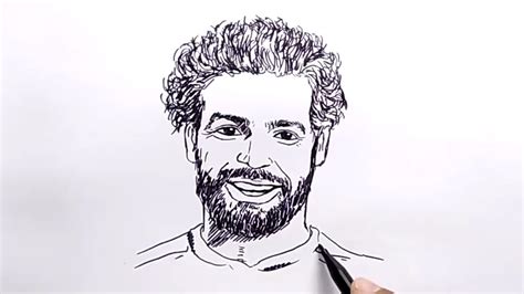 Very Easy How To Draw Muhamed Salah No Pencil No Eraser Russia