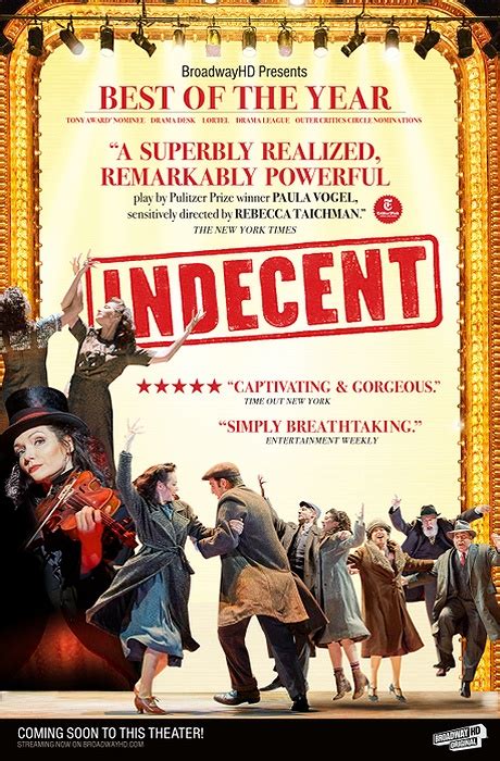 BroadwayHD Presents A Screening Of Indecent By Paula Vogel