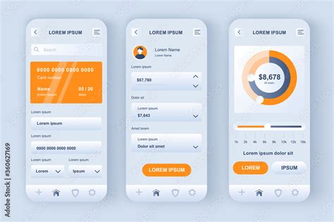 Online Banking Unique Neomorphic Design Kit Personal Financial