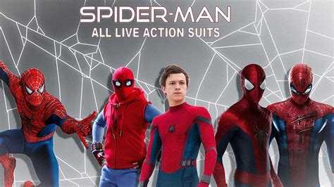 All Live Action Spider Man Suits 1977 2017 Youtube
