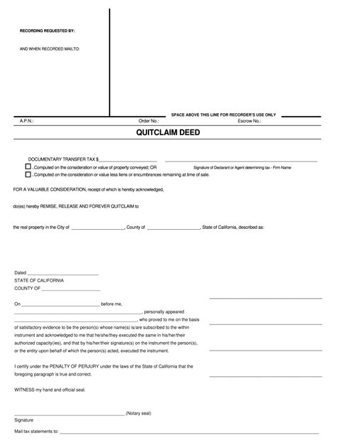 Quitclaim Deed California Form Fill Out And Sign Printable PDF Template AirSlate SignNow