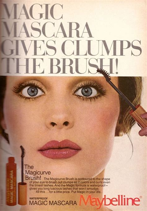 1980 Maybelline Cosmetics Makeup Mascara Print Advertisement Ad Vintage