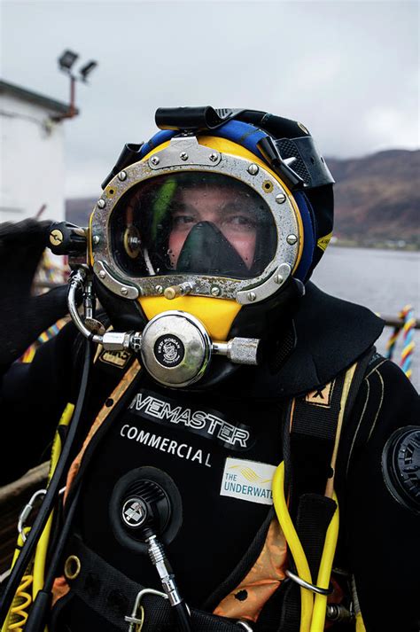 Commercial Diver In Diving Suit Photograph By Louise Murray