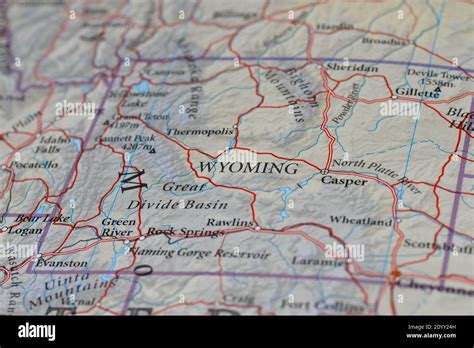 Wyoming Map Hi Res Stock Photography And Images Alamy