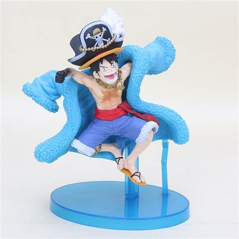 13cm Anime One Piece Luffy 20th Anniversary Action Figure Blue Luffy