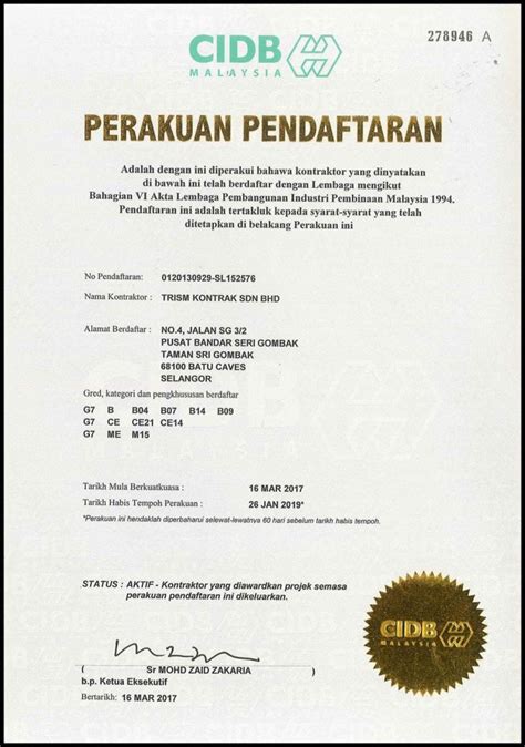 It is a legal document which is provided to prisoners and other criminals who show signs of reformation or willingness to change themselves during the. TrisM Kontrak Sdn. Bhd. « IFP ADVISORS GROUP