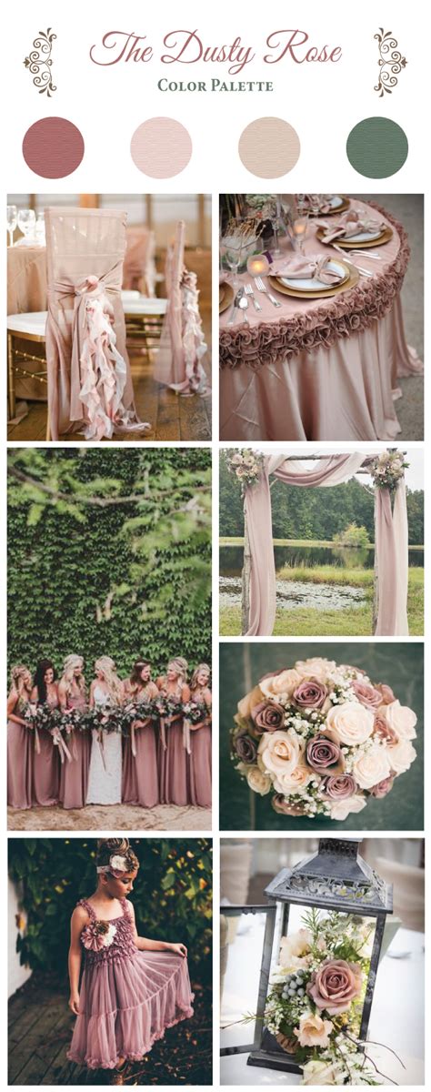 The Dusty Rose Color Palette Wedding Theme Colors Wedding Colors