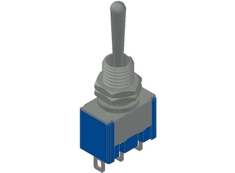 Toggle Switch Details Drawings 3d Model Autocad File Cadbull