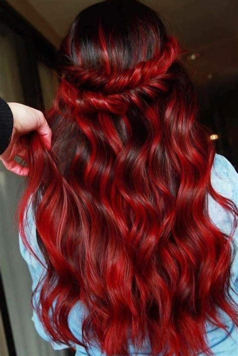 pin by charleen on peinados hair styles red ombre hair dark red hair color