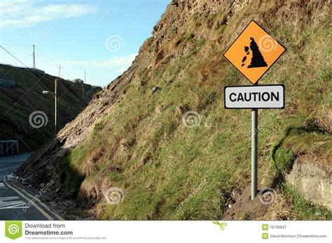 Landslide Risk Road Sign Royalty Free Stock Photography Image 16706847