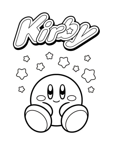 Adorable Kirby Coloring Page Free Printable Coloring Pages For Kids